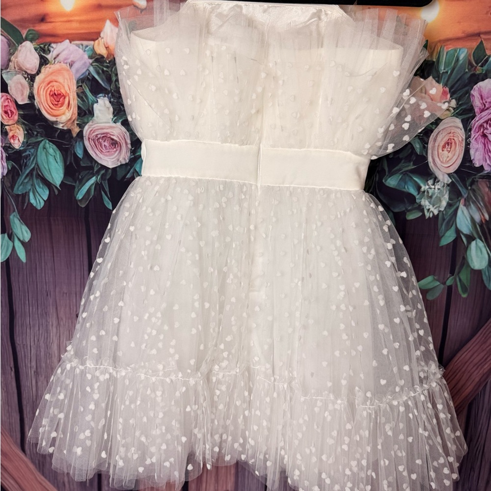 Fashion Nova White Heart Tulle Dress - Picture 2 of 3